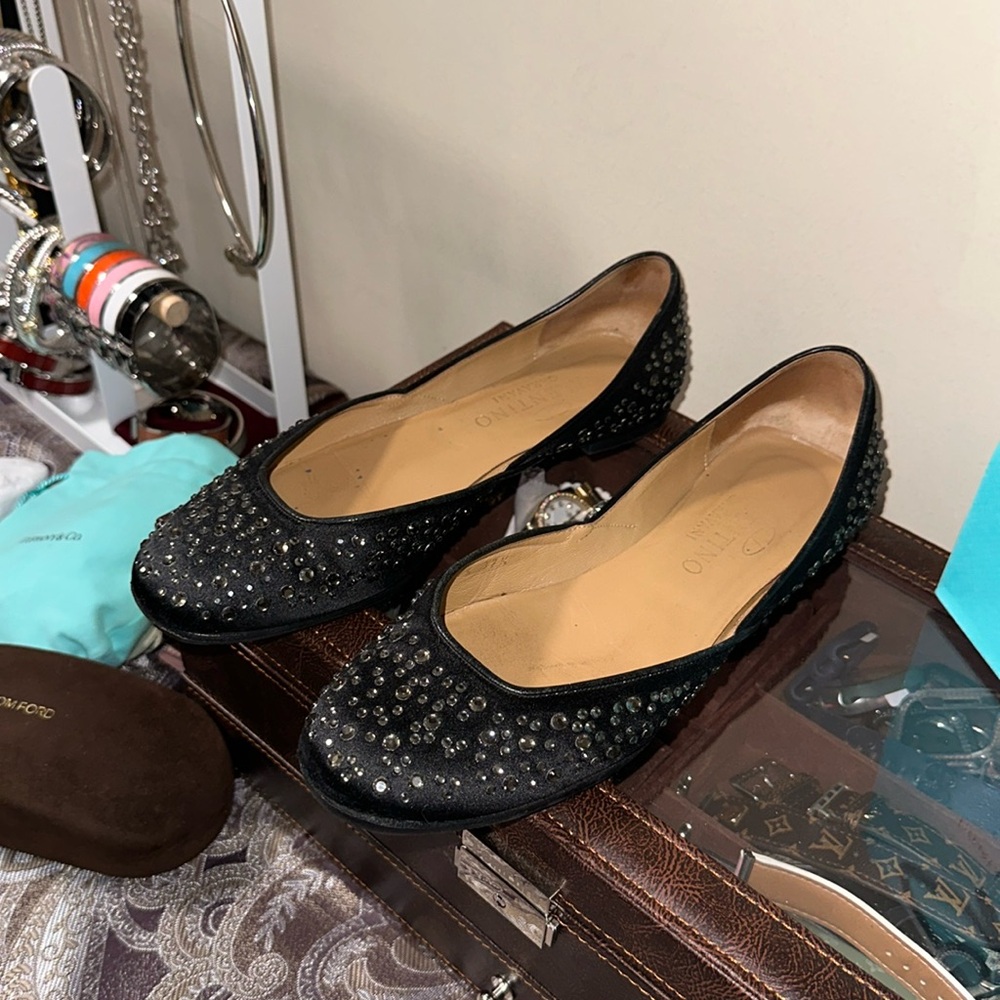 Valentino Jeweled Ballet Flats